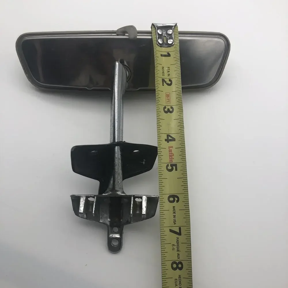 Vintage 60's GM Models 8”Chrome Stainless Rear View Day Night Mirror w/bracket